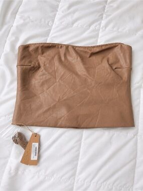 SKIMS Faux Leather Tube Top